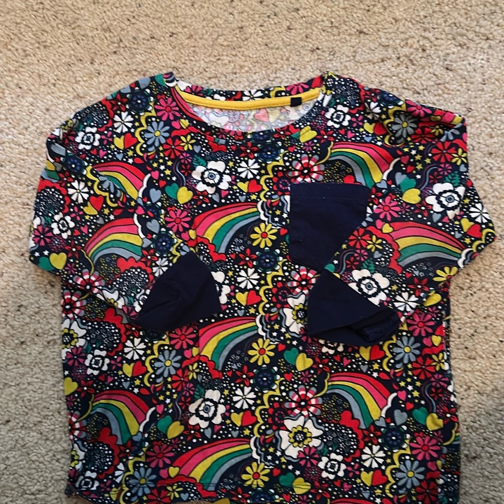 Mini Boden Kids Pink Animal Print Long Sleeve Shirt